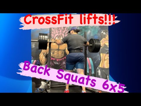 Back Squat 6x5 increasing Weight #crossfit #gym #gymshark #motivation #weightloss