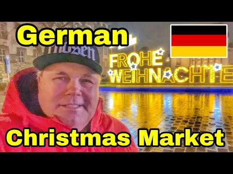 German Christmas Market in Duisburg Germany 2024 Frohe Weihnachten