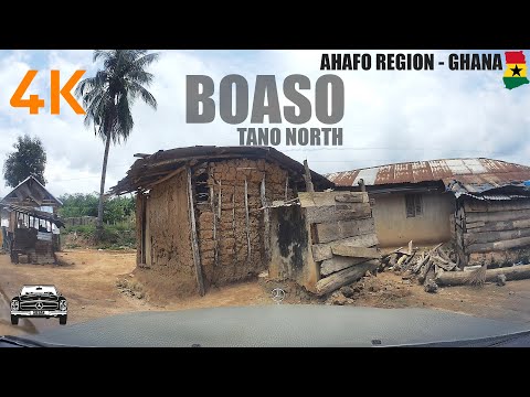 Boaso Drive Tour in the Tano North Ahafo Region of Ghana 4K