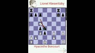 Hyacinthe Boncourt vs Lionel Kieseritzky year 1840 #chess #chesshistory #chessgrandmaster