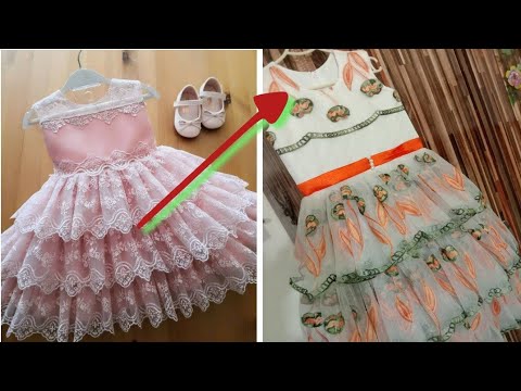 Gum lyer frock full sewing tutorial/ with gum zip stitch سال کی بچی کی گم فراک5