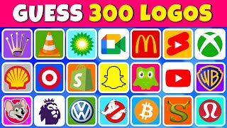 Guess the Logo in 3 Seconds 🥇🍏 300 Famous Logos | Logo Quiz 2024 | Quiz Rainbow