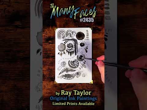 #2435 The Many Faces 2024 Collection: Ink Painting Process Timelapse with Ray Taylor