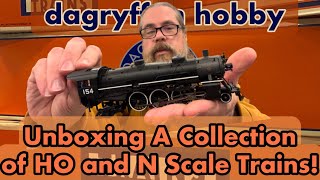 Unboxing a Collection of HO and N Scale Trains! Engines, Cars, and More!