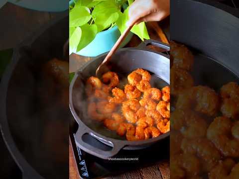 Kerala Style Prawns Fry in Cast Iron Skillet | Mannar Craft | Healthy Cooking