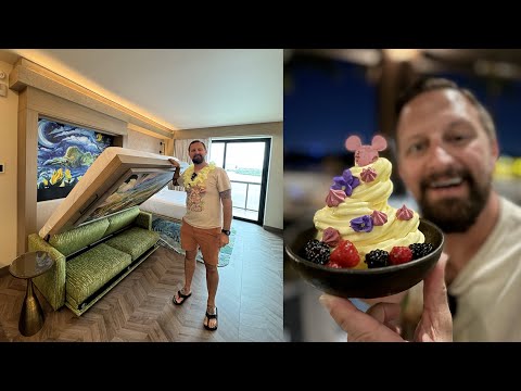 We Stayed At Disney's NEWEST Resort! Island Tower At Polynesian! Room Tour, Everything We Ate & More