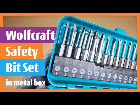 Wolfcraft Safety Bit Box Useful Set in a metal box that comes in handy many times for Safety Screws