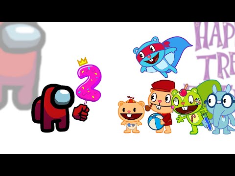 Mini Crewmate Kills Happy Tree Friends Characters - Part.2 | Among Us