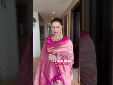 Katan Handloom Very Beautiful Saree || pink Colour Saree || Pure Katan Kadwa Saree