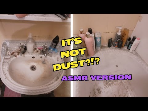 ASMR Version - Bathroom clean for neurodivergent lady to avoid eviction before landlord inspection!