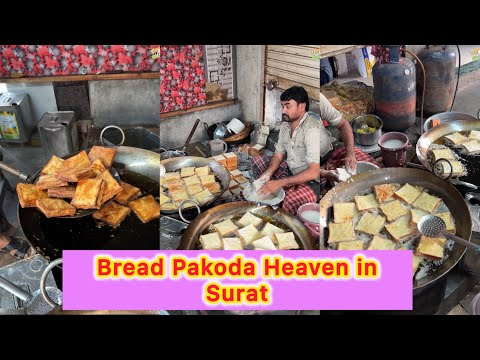 Bread Pakoda Heaven in Surat, Gujarat😍😍 Bhut tasty bnate hai bhaiya🤩🤩