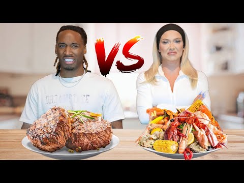 SEAFOOD VS BARBECUE FOOD CHALLENGE