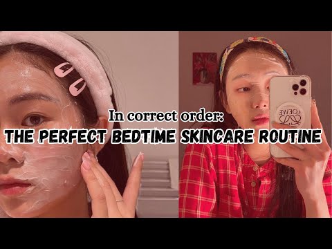 Bedtime skincare routine in correct order 🌙 Step-by-step nighttime skincare routine✨