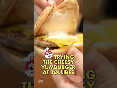 Trying the Cheesy Yumburger at Jollibee