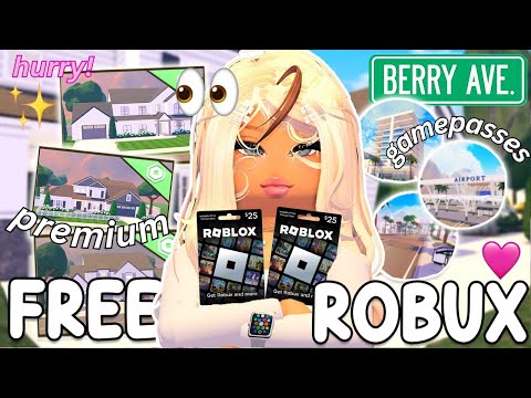 GIVEAWAY: FREE ROBUX CODE!! BERRY AVENUE PREMIUM AND GAMEPASSES!!