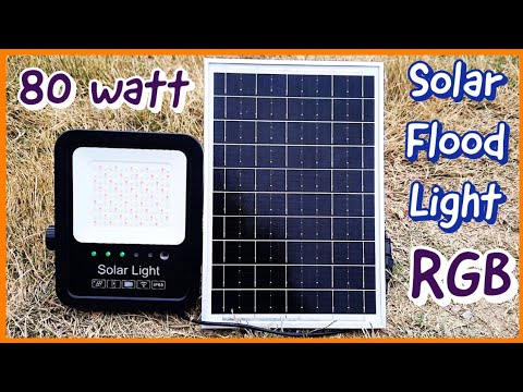 Best solar flood lights outdoor | Homehop 80w RGB solar flood | solar flood light unboxing & review