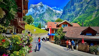 GRINDELWALD Switzerland🇨🇭Most Amazing Swiss Village In Summer ! SWISS Valley