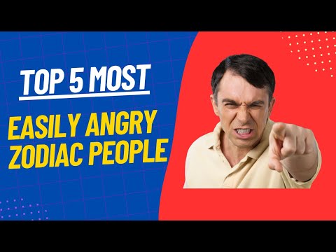 Top 5 Most Easily Angry Zodiac People #top5 #top5facts #amazing #zodiac  #constellations #doyouknow