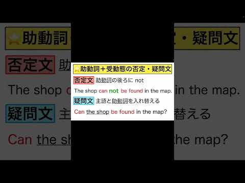 【高校英語 ざっくり！文法概要編】第26回 助動詞と一緒に使う受動態