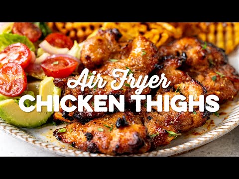 Air Fryer Chicken Thighs (Quick & Easy!) | Supergolden Bakes