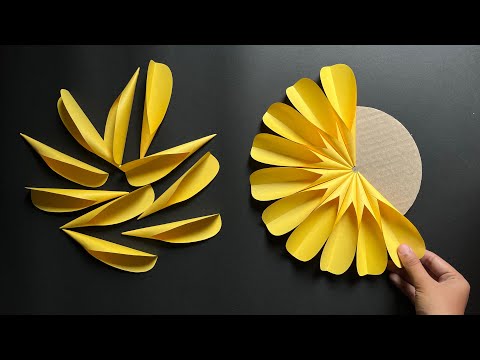 Beautiful paper flower wall hanging | Easy and simple wall hanging craft | Home decor ideas 💡