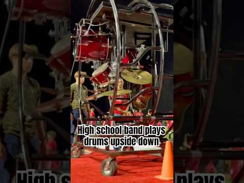 High school band plays drums upside down #awesome #sigma #band