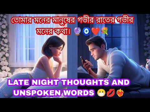 তোমার মনের মানুষের গভীর রাতের গভীর মনের কথা। 🔮🧿❤️💐LATE NIGHT THOUGHTS AND UNSPOKEN WORDS 😷💋❤️‍🔥