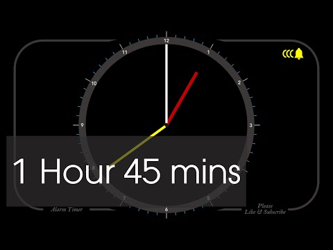 1 Hour 45 Minutes - Analog Clock Timer & Alarm - 1080p - Countdown