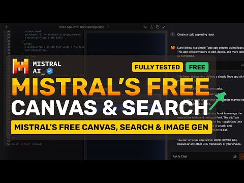 Mistral's FREE Coding Canvas, Search & Image Gen: This BEATS Claude & ChatGPT for FULLY FREE!