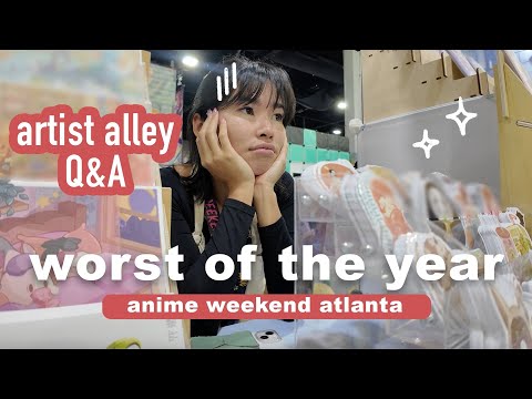 Anime Weekend Atlanta ✿ Artist Alley vlog... so bad I had time to do a very honest Q&A