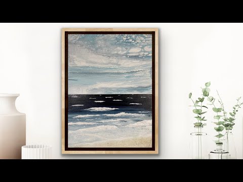 How to Create a Fluid Art Beach Swipe with Textured Waves | Inspired by @COZCreationsArt