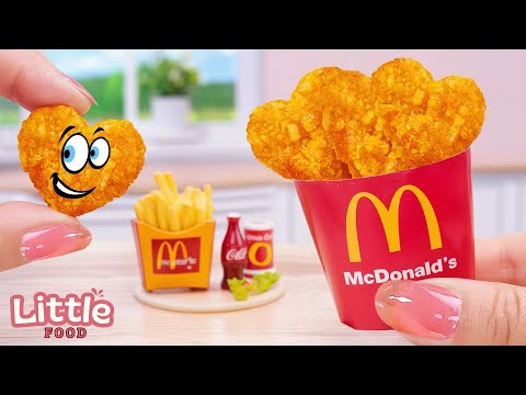 🍗Cooking McDonald's Chicken Balls in Miniature | Little Food