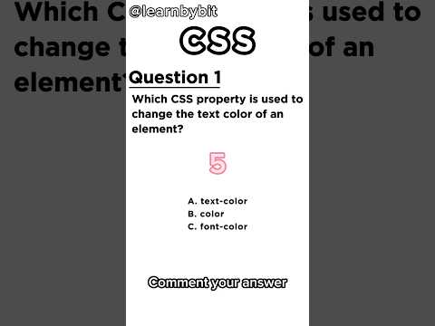 CSS Quiz Test HTML CSS #css #csscode #cssmcq