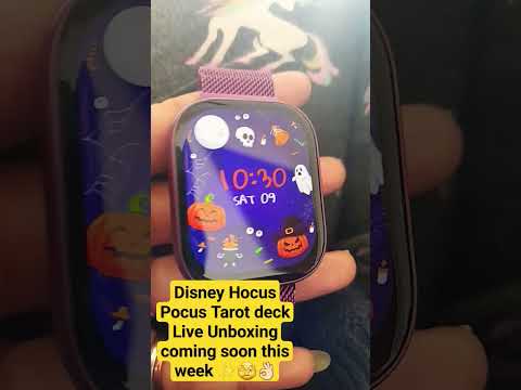 Hey all 👋🏻, My new smartwatch + announcing #liveunboxing #disney's #hocuspocus mega size tarot deck