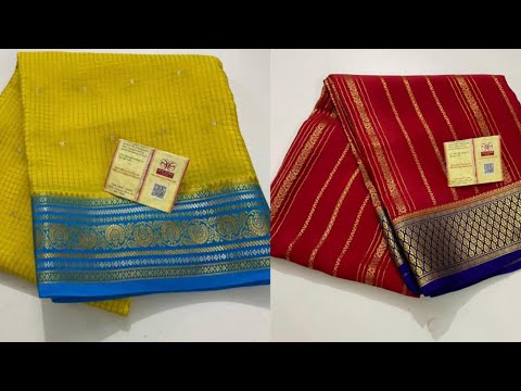 Handwoven Mysore Silk Saree With Silkmark