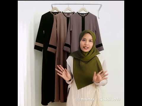 Baju muslim abaya dengan warna yang netral