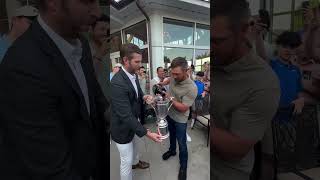 Bryson DeChambeau Celebrates US Open Win with Trophy Toast Next to Eric Trump!