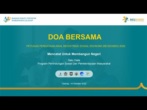 Doa Bersama Petugas Pendataan Awal Registrasi Sosial Ekonomi (REGSOSEK) 2022