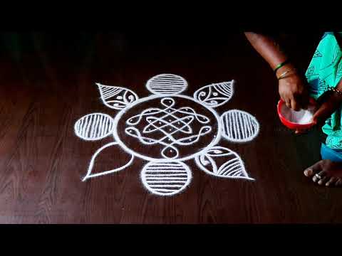 sikku kolam with 6 dots | kambi kolam | neli kolam  vasugi kolam | dot rangoli | kambi kolam designs