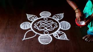 sikku kolam with 6 dots | kambi kolam | neli kolam  vasugi kolam | dot rangoli | kambi kolam designs