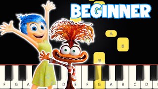 Inside Out - Theme Song | Beginner Piano Tutorial | Easy Piano