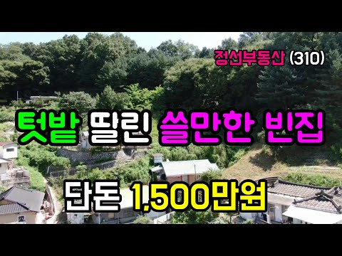 (거래완료)텃밭 딸린 쓸만한 빈집 단돈 1,500만원 / 정선토지박사