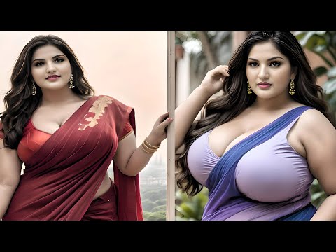 4K Indian AI Lookbook Model - Plus Size Saree Fashion