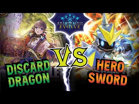 DISCARD DRAGON vs HERO SWORD | Shadowverse Evolve Gameplay