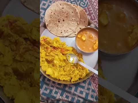 Lunch time ka khana. Radharani ki krpya se bhut acha lunch milta h