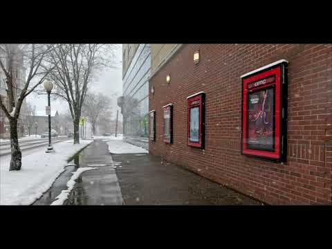 (4k) A Snowy Walk To Work Saratoga Springs NY video # 137 January 7th 2024 Robert J Wheaton Jr