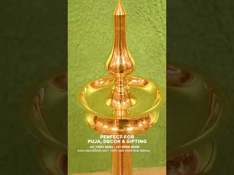 3ft Kerala Nilavilakku | Brass Lamp for Puja & Decor | Buy Online | Mannar Craft