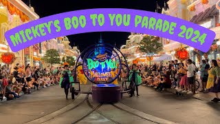 Mickey's Boo to You Halloween Parade 2024!! | Best VIEW on Main Street!