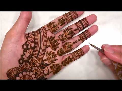 New beautiful Lotus henna mehndi design