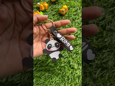 DIY Panda key chain #diy #diykeychain #youtubepartner #shorts